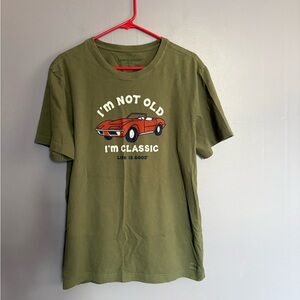 Life Is Good Olive I’m Not Old I’m Classic crusher t-shirt Large 100% Cotton